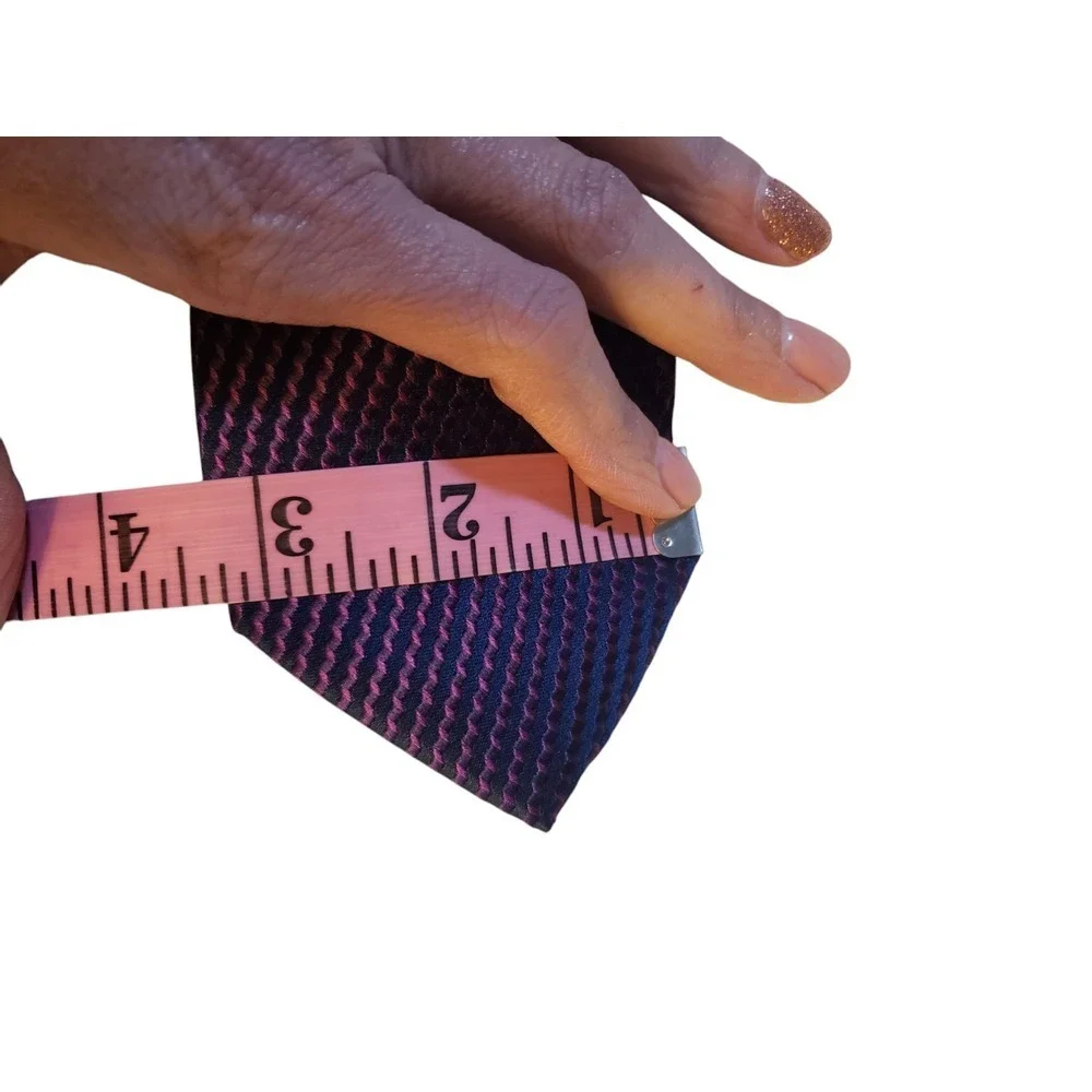 Michael Kors Mens Tie Necktie Designer Luxury Purple Navy Stripe‎ Shimmer Formal